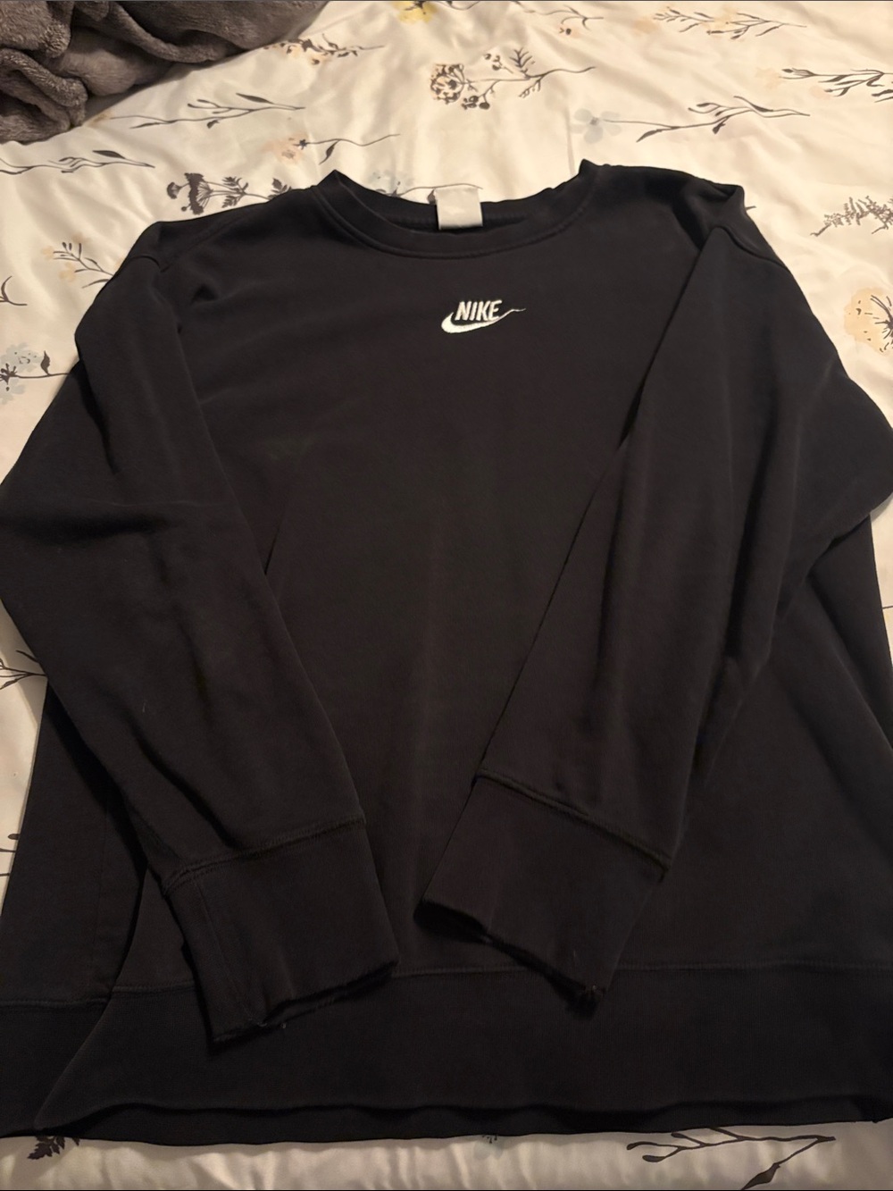 Nike Black Crewneck Sweatshirt with White Swoosh